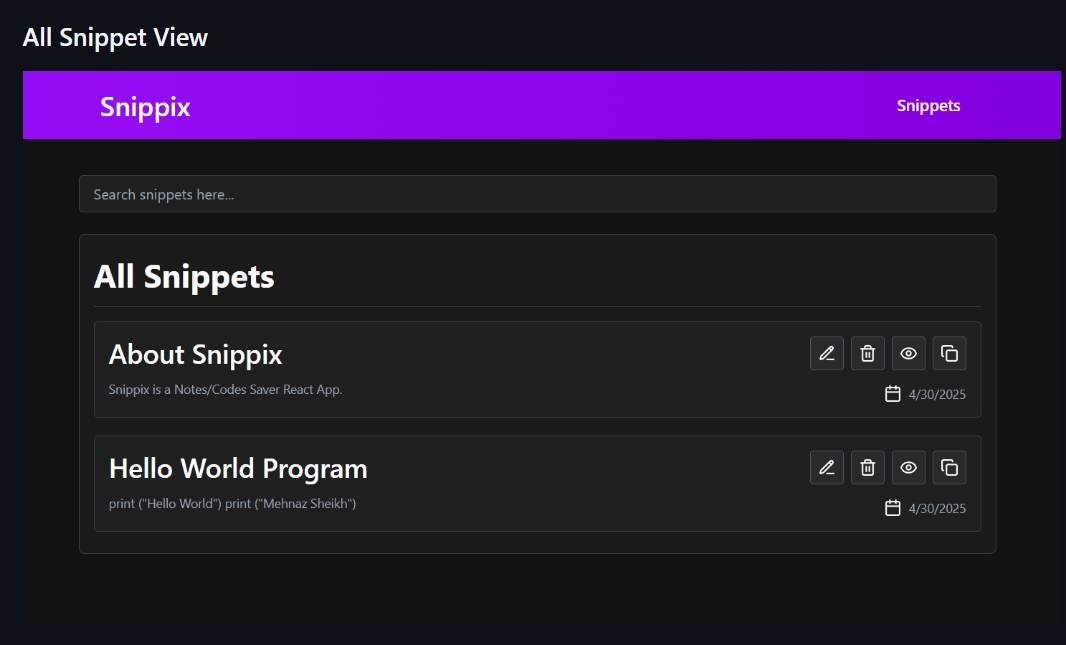 Snippix Project